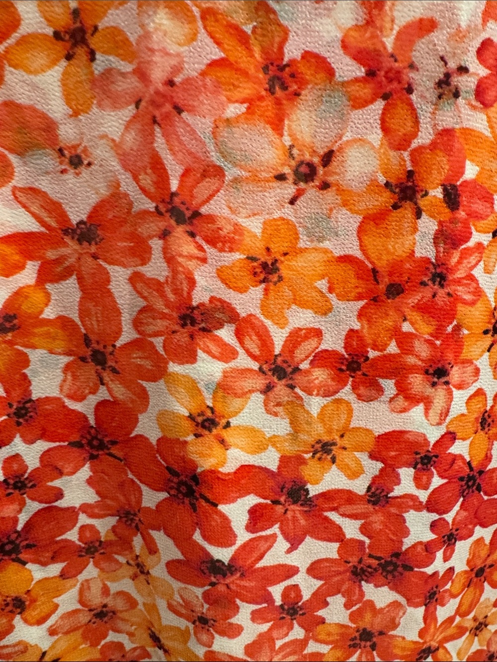 Calvin Klein Sleeveless Floral Tunic Top in Floral Coral & Rose Red Large - Picture 5 of 9